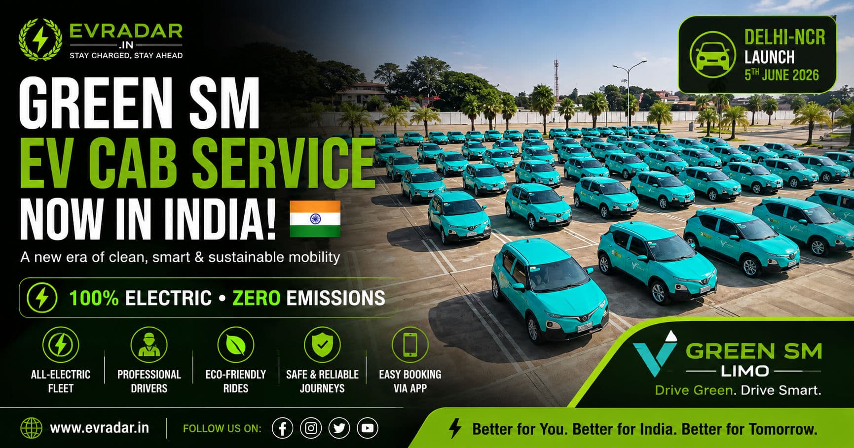 Green SM Launches All-Electric Ride-Hailing Service in India, Takes on Ola and Uber